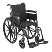 Cruiser III Light Weight Wheelchair with Flip Back Removable Arms, Full Arms, Swing away Footrests, 20" Seat - Behope - K320DFA-SF