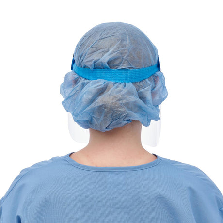 Face Shield Disposable With Foam Top And Elastic Band And Xl Length Shield Latex-free Case/40 Each - BeHope