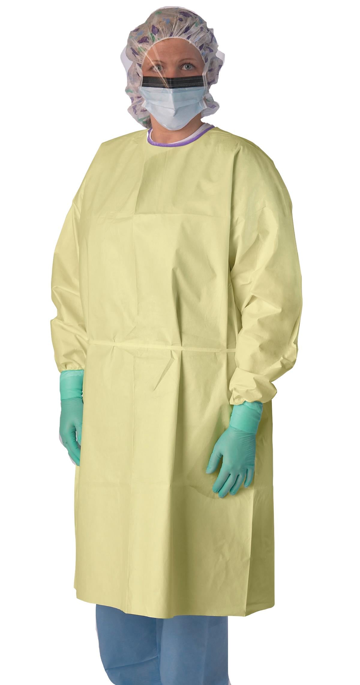Medline AAMI Level-3 Multi-Layer SMS Heavy-Weight Isolation Gown, Tape-Tab Neck