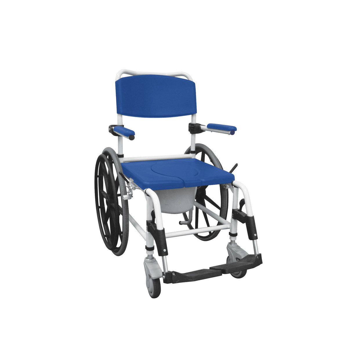 Aluminum Shower Mobile Commode Transport Chair - BeHope