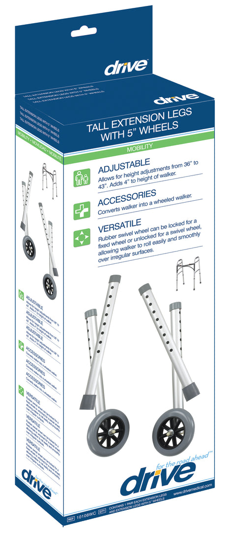 Extended Height Walker Wheels and Legs Combo Pack - BeHope