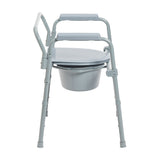 Commode de chevet pliante en acier avec siège profond, gris