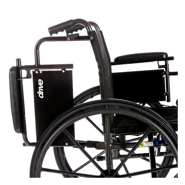 Cruiser X4 Lightweight Dual Axle Wheelchair With Adjustable Detachable Arms, Full Arms, Elevating Leg Rests, 16" Seat - BeHope