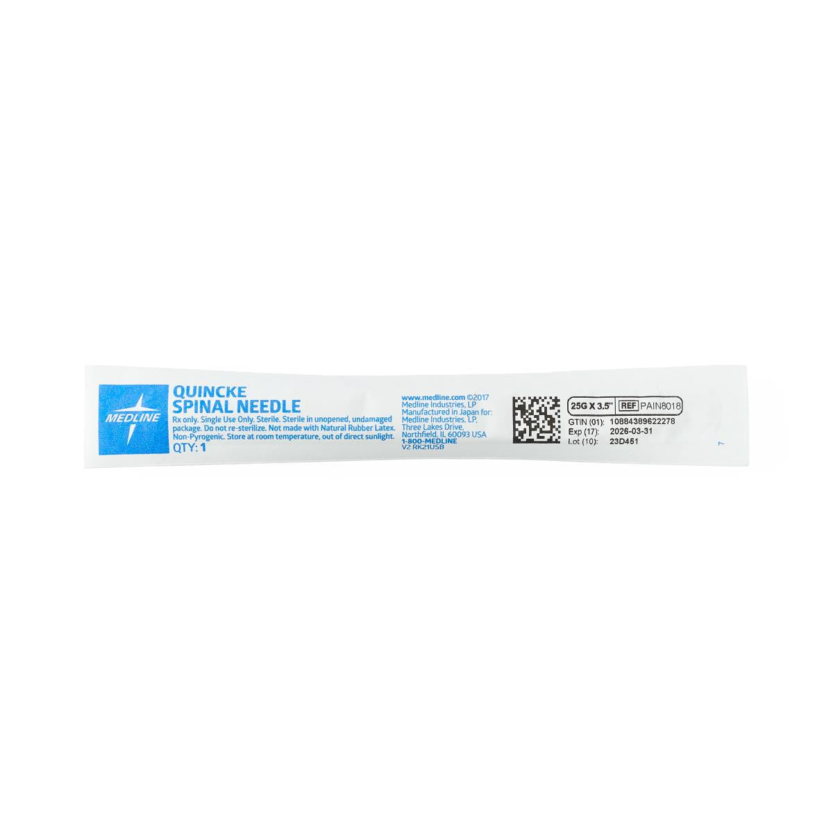Medline Quincke Spinal Needle