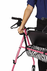 Andador con ruedas Medline Deluxe Posh Pink Zebra