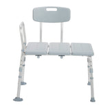 Plastic Tub Transfer Bench with Adjustable Backrest