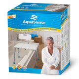 Adjustable Bath and Shower Transfer Bench with Reversible Backrest, Off White