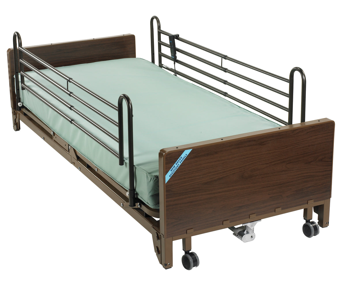 Delta Ultra Light Full Electric Low Hospital Bed with Full Rails and Innerspring Mattress