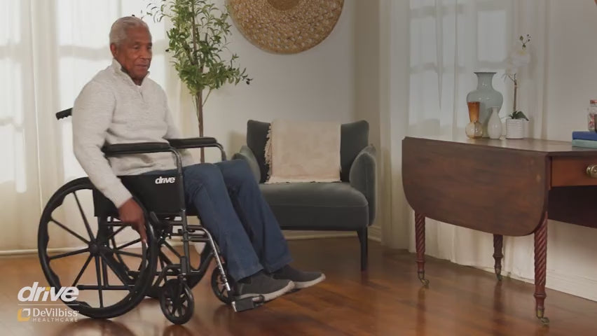 Silver Sport 1 Wheelchair with Full Arms and Swing away Removable Footrest - Behope