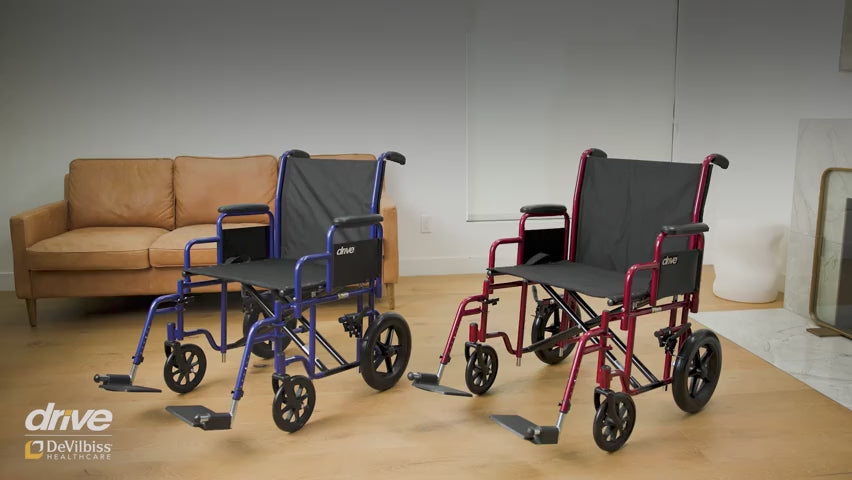 Bariatric Heavy Duty Transport Wheelchair with Swing Away Footrest - Behope