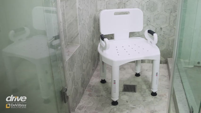 Premium Series Shower Chair with Back and Arms - Behope