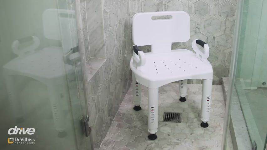 Premium Series Shower Chair with Back and Arms - Behope