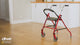 Two Wheeled Walker with Seat, Red - Behope