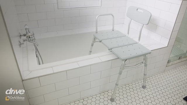 Plastic Tub Transfer Bench with Adjustable Backrest - Behope