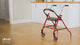 Two Wheeled Walker with Seat, Red - Behope