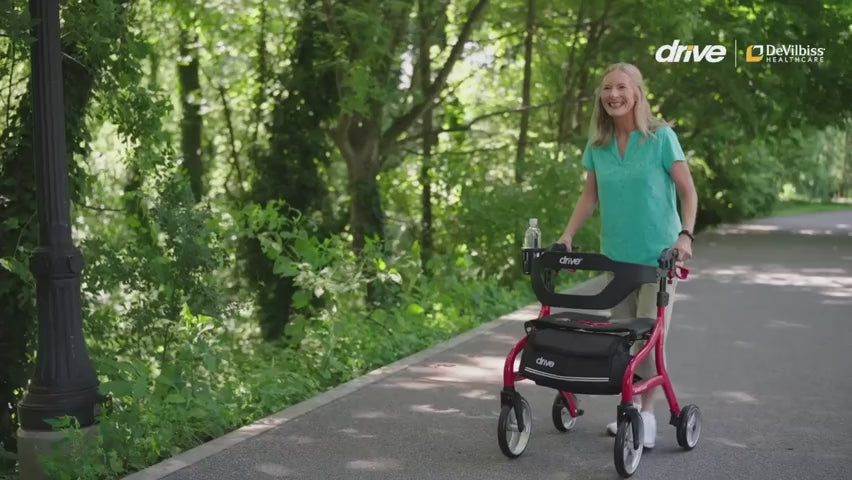 Nitro Sprint Rollator Rolling Walker, Black - Behope