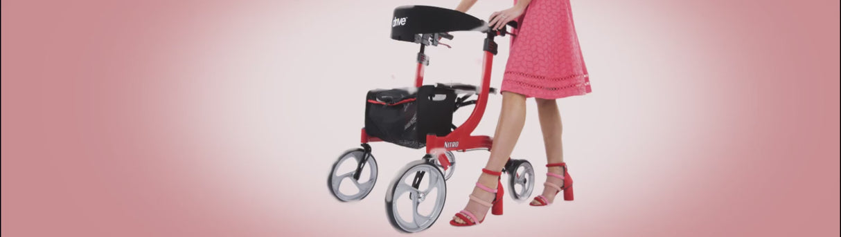 Nitro Euro Style Rollator Rolling Walker - Behope