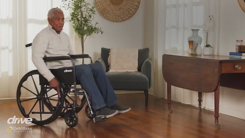 Silver Sport 1 Wheelchair with Full Arms and Swing away Removable Footrest - Behope