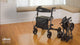 Compact Folding Rollator Rolling Walker, Grey/Black - Behope