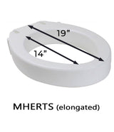 Elongated 3.5" Raised Toilet Seat