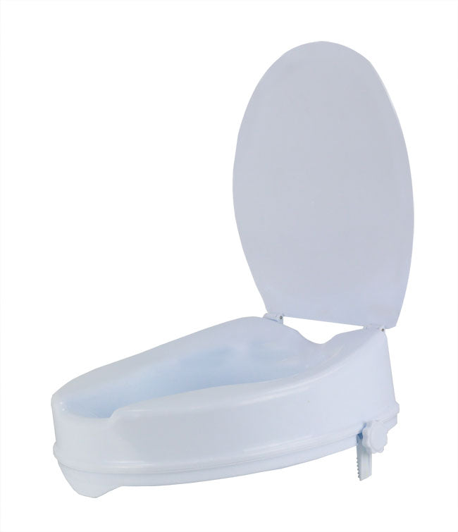 Raised Toilet Seat with Lid