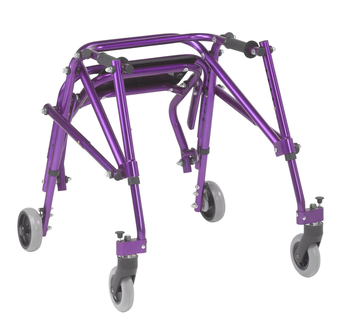 Andador posterior ligero Nimbo 2G con asiento, tamaño pequeño, color morado mago