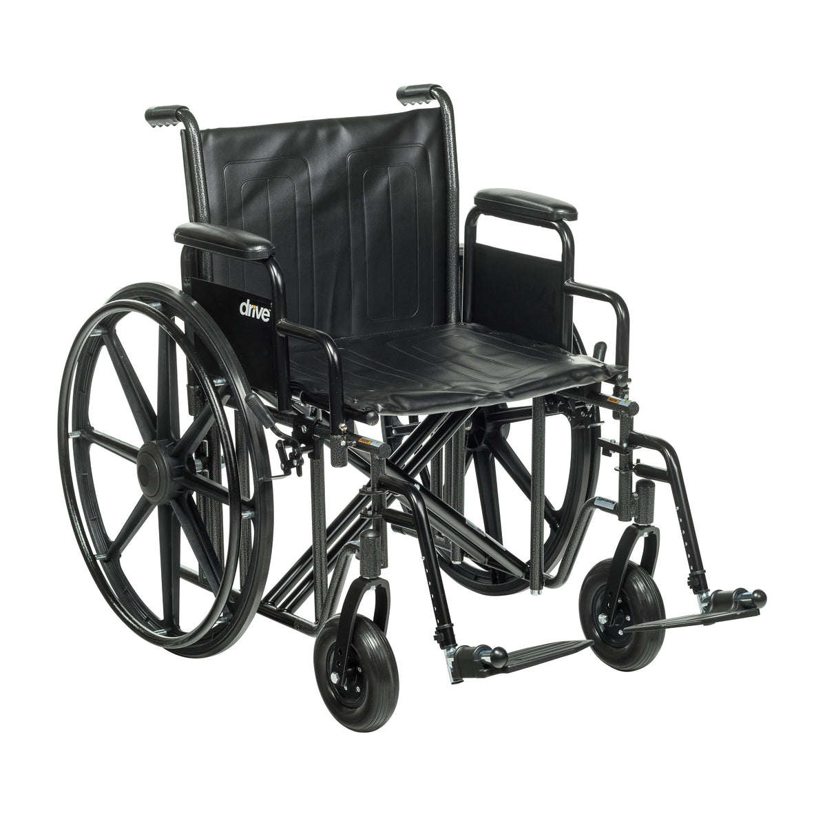 Sentra EC Heavy Duty Wheelchair, Detachable Desk Arms, Swing away Footrests, 20" Seat - BeHope