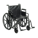 Sentra EC Heavy Duty Wheelchair, Detachable Desk Arms, Swing away Footrests, 20" Seat - BeHope
