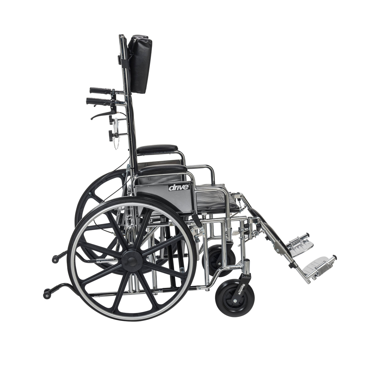 Sentra Reclining Wheelchair, Detachable Desk Arms, 22" Seat - BeHope