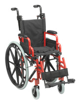 Wallaby Pediatric Folding Wheelchair, 12", Fire Truck Red - BeHope