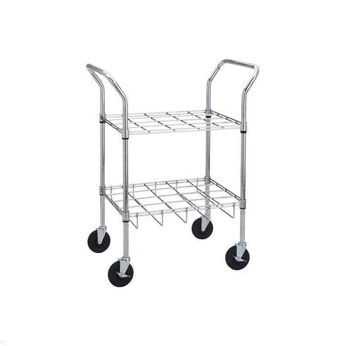 Chrome Oxygen Cylinder Cart - BeHope