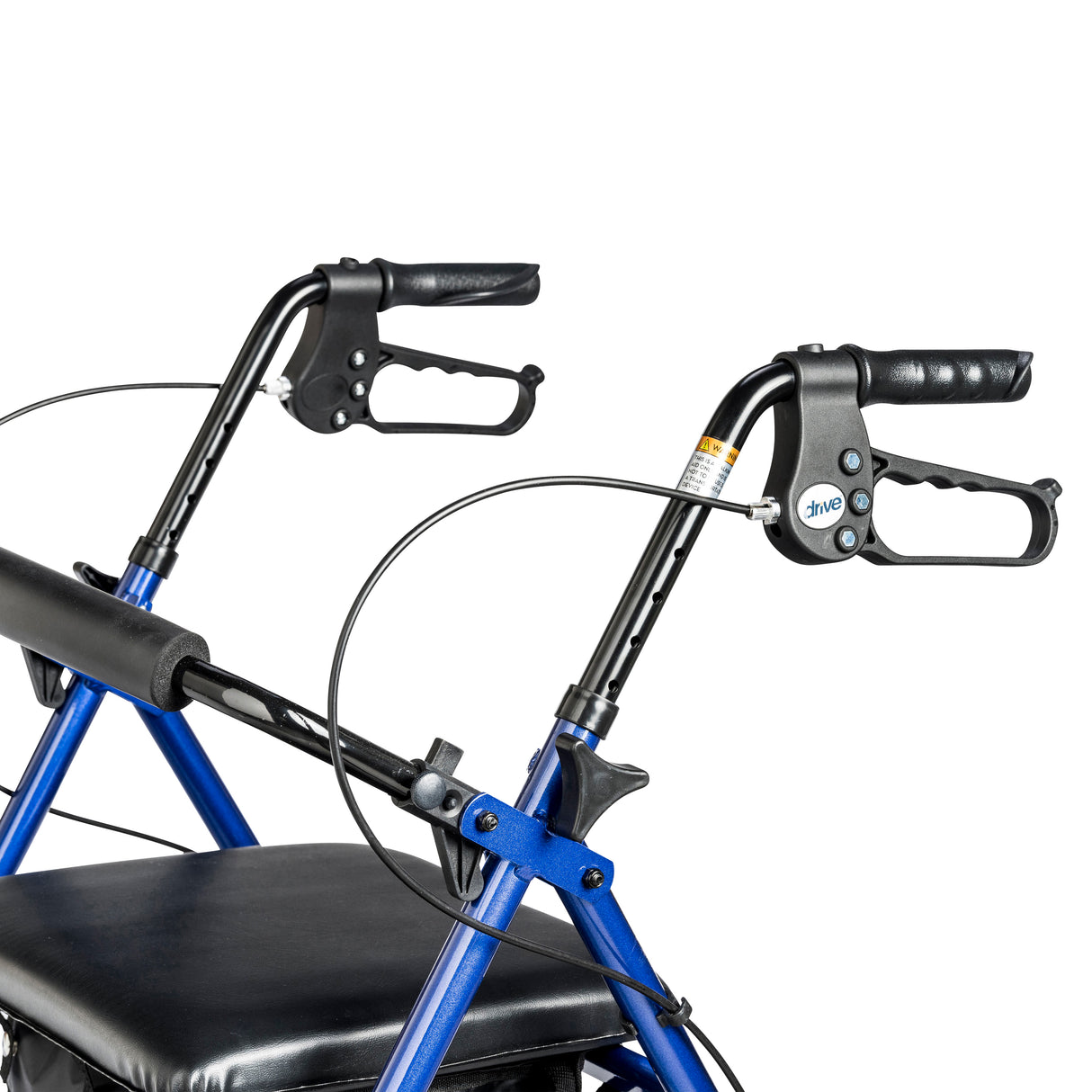 Rollator Rolling Walker with 6" Wheels, Fold Up Removable Back Support and Padded Seat