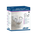 Elevated Raised Toilet Seat With Removable Padded Arms, Standard Seat - BeHope