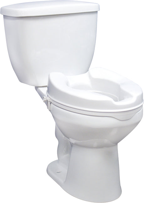 Raised Toilet Seat with Lock, Standard Seat, 4" - BeHope