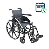 Viper Wheelchair With Flip Back Removable Arms, Desk Arms, Swing Away Footrests, 12" Seat - BeHope