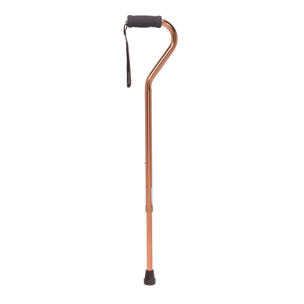 Foam Grip Offset Handle Walking Cane, Bronze - BeHope