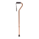Foam Grip Offset Handle Walking Cane, Bronze - BeHope