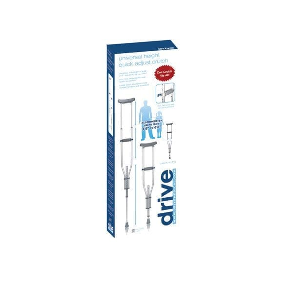 Knock Down Universal Aluminum Crutches, 1 Pair - BeHope