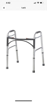 Deluxe Folding Walker, Two Button - BeHope