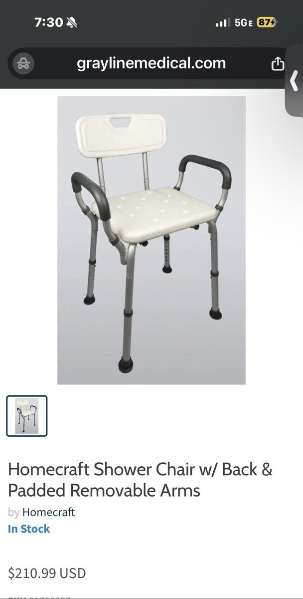 Knock Down Bath Bench With Back And Padded Arms - BeHope