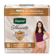 Depend Silhouette Maximum Absorbency Undewear Pink Female Small - Pack Of 16 - Behope