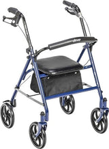 Junior Rollator Rolling Walker With Padded Seat, Blue - BeHope