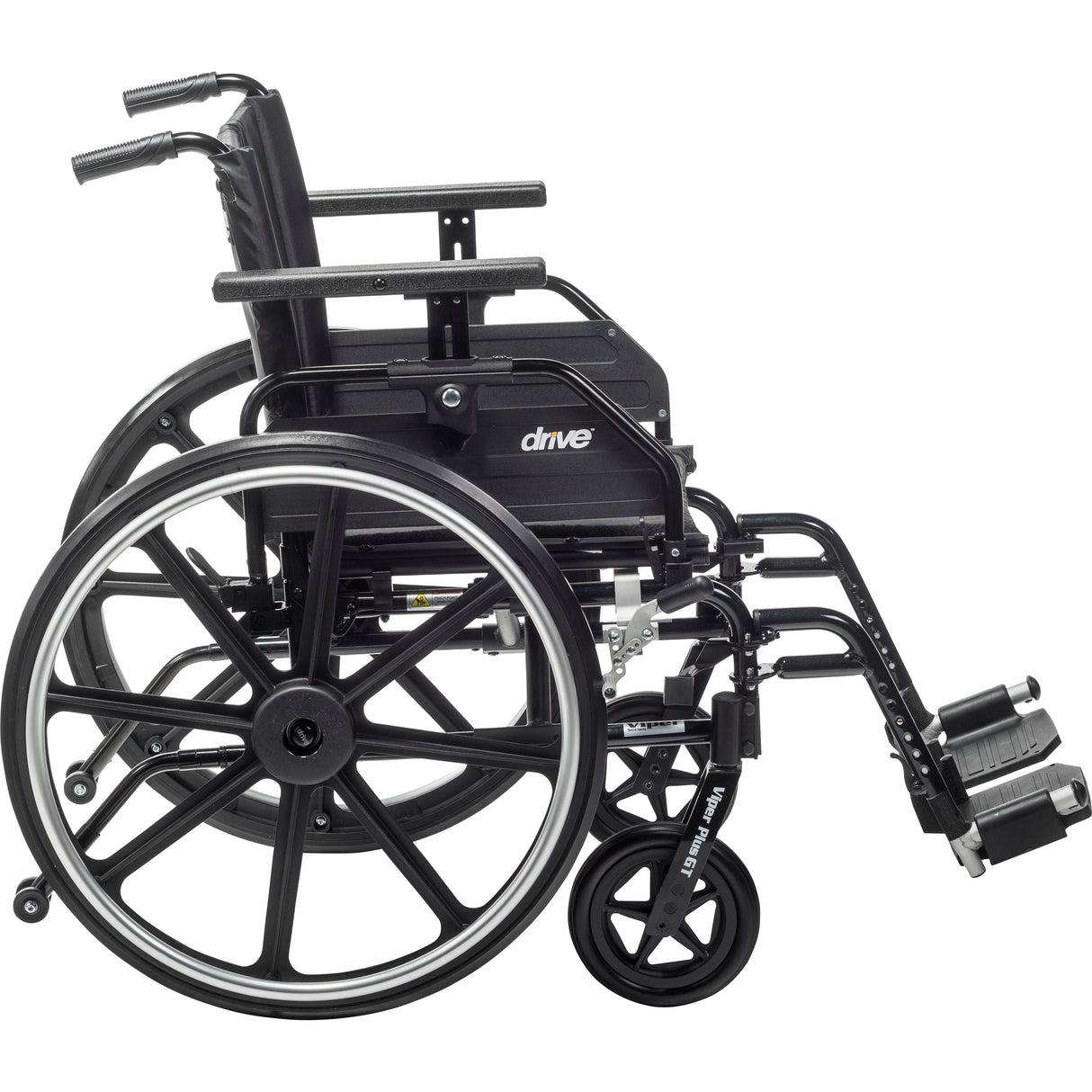 Viper Plus GT Wheelchair with Universal Armrests, Swing-Away Footrests, 18" Seat