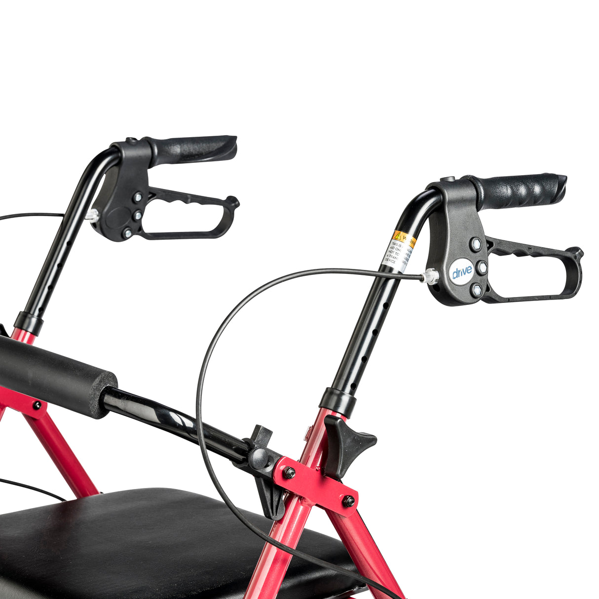 Rollator Rolling Walker with 6" Wheels, Fold Up Removable Back Support and Padded Seat