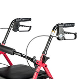 Rollator Rolling Walker with 6" Wheels, Fold Up Removable Back Support and Padded Seat