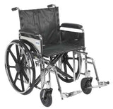 Sentra Extra Heavy Duty Wheelchair, Detachable Desk Arms, Elevating Leg Rests, 22" Seat - BeHope