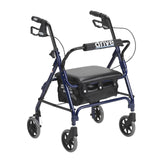 Junior Rollator Rolling Walker With Padded Seat, Blue - BeHope