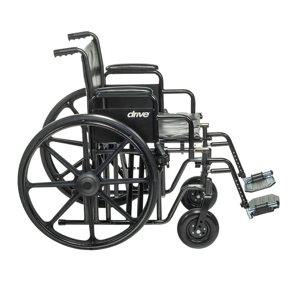 Sentra EC Heavy Duty Wheelchair, Detachable Desk Arms, Swing away Footrests, 20" Seat - BeHope
