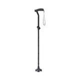 T-handle Folding Cane With 3 Pt Tip And Ergonomic Gel Grip 350lb Weightcapacityblack - Behope