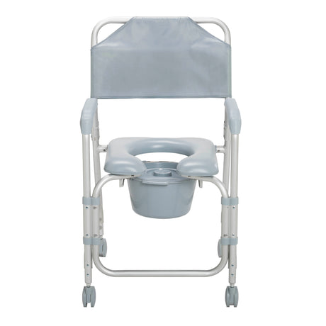 Lightweight Portable Shower Commode Chair with Casters - BeHope